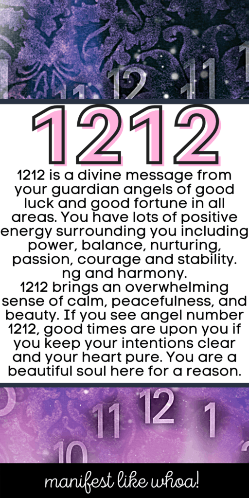 1212 Significado do Número do Anjo para Manifestação, Lei da Atração e Numerologia (Manifesto com Números)