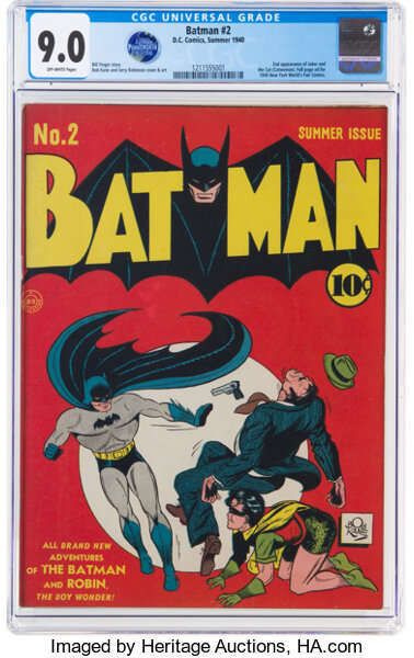 Uma cópia do Batman # 2 com classificação 9.0 em CGC