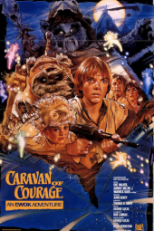 Caravana da coragem: uma imagem de pôster de TV de aventura Ewok