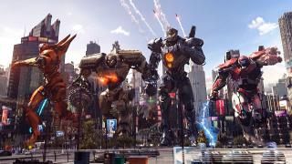 Pacific Rim: Uprising Movie: Four Jaegers auf einer Stadtstraße