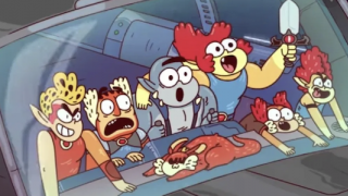 „ThunderCats“ riaumoja! TV serialas: pabėgimas nuo sprogusios „Thundera“.