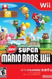 Imagem do pôster do novo jogo Super Mario Bros. Wii