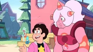Steven Universe: The Future TV Series: Steven forklarer noget til en Rose Quartz.
