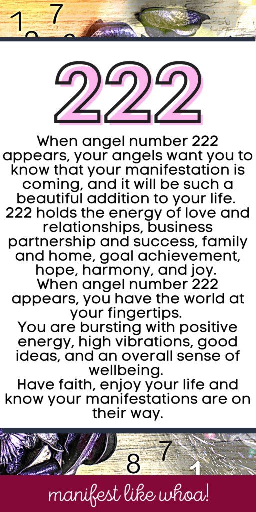 Anđeoski broj 222 za očitovanje (numerološki anđeoski brojevi i zakon privlačnosti)