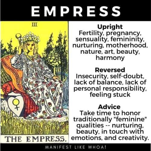 بطاقة التارو الإمبراطورة التي تعني الروحانية تعلم التارو