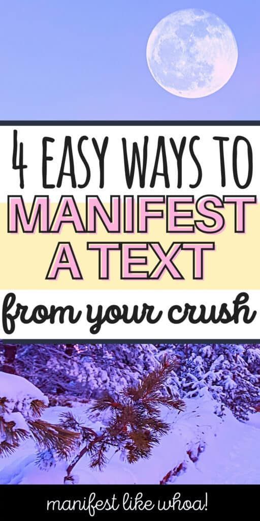 Hvordan manifestere en tekst fra en bestemt person (eks back, crush, kjæreste)