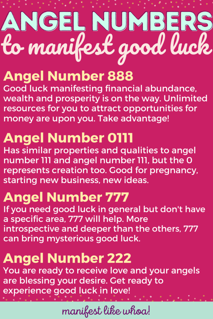 Αριθμοί αγγέλων για να εκδηλώσουν καλή τύχη (Νόμος της έλξης, αριθμολογία, εκδήλωση καλής τύχης)