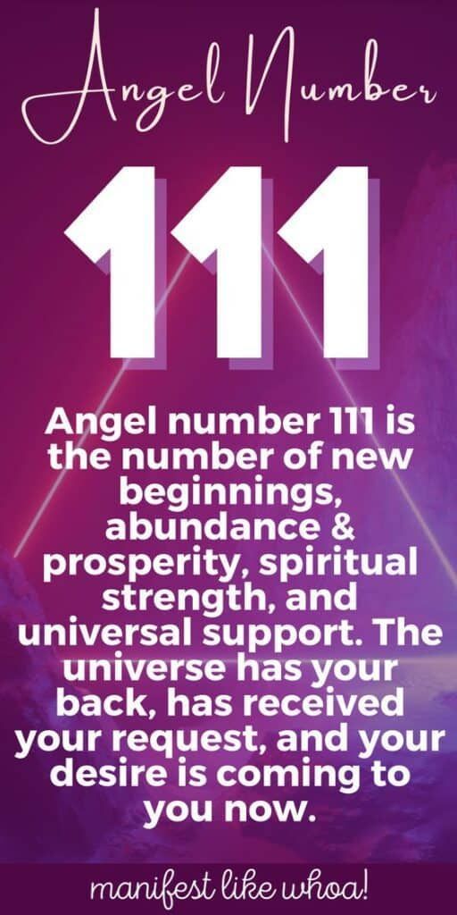 Significado del número de ángel 111, la ley de atracción y la numerología