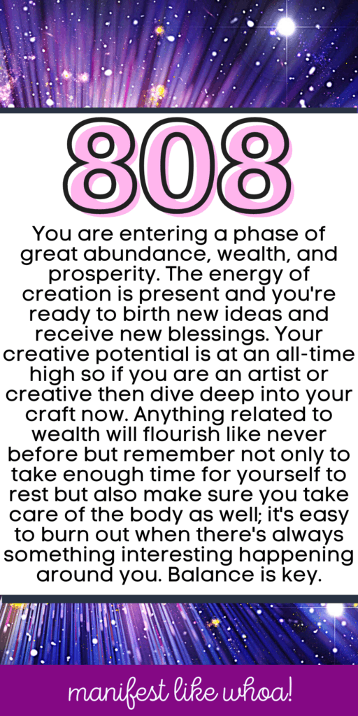 Angel Number 808 for Manifesting (Numerology Angel Numbers & Law of Attraction)