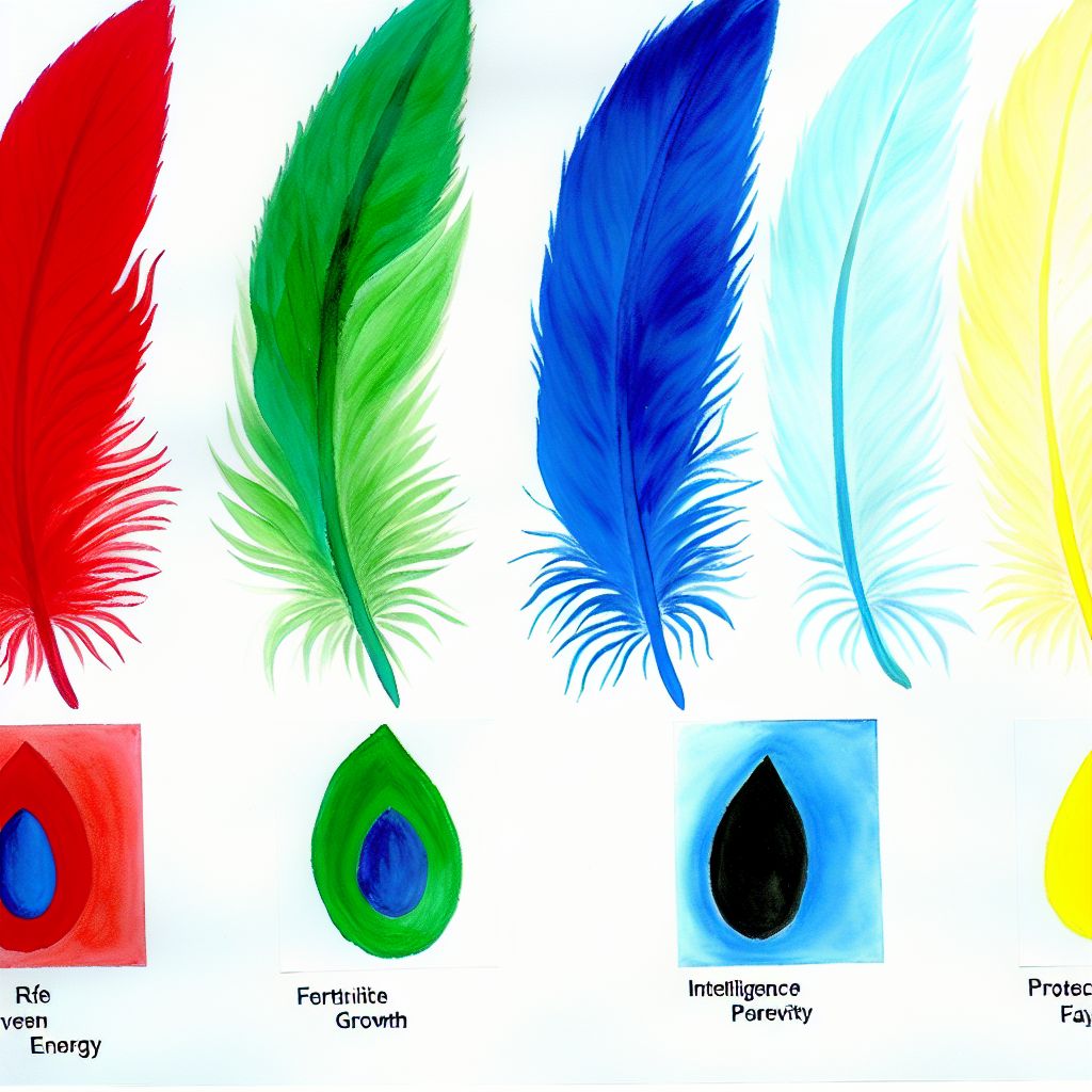 다양한 깃털 색상의 상징과 영적 의미 이해