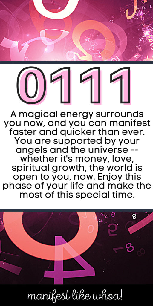 Angel Number 0111 For Manifesting (numerology Angel Numbers & Law of Attraction)