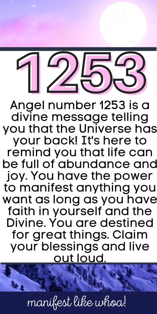 Anđeo broj 1253 Značenje i simbolika