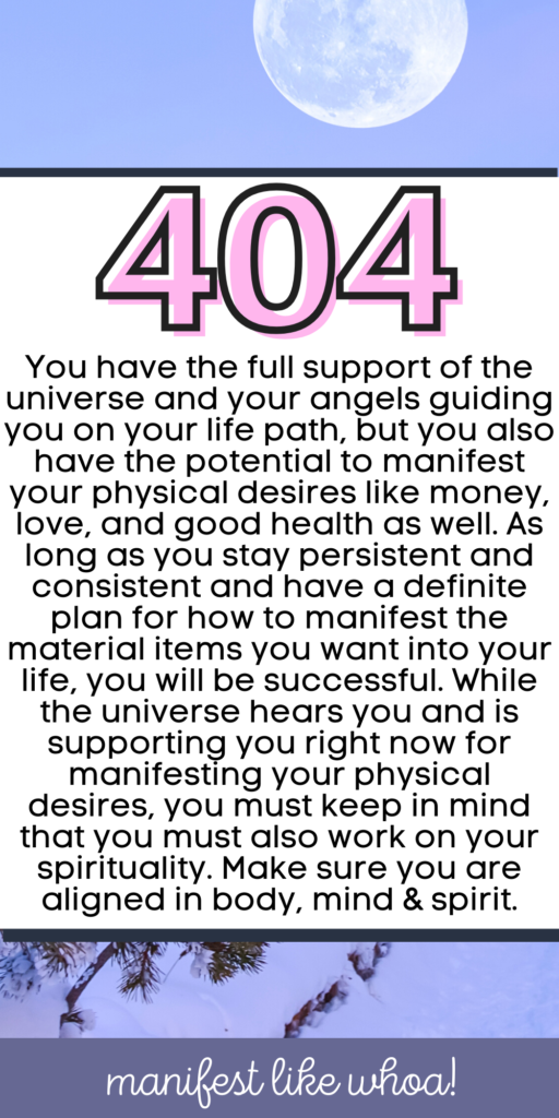 Angel Number 404 for Manifesting (numerology Angel Numbers & Law of Attraction)