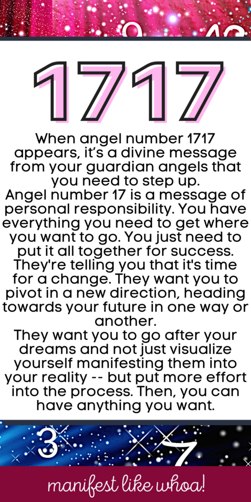 Angelo numeris 1717, skirtas pasireikšti (numerologija angelų skaičiai ir traukos dėsnis)