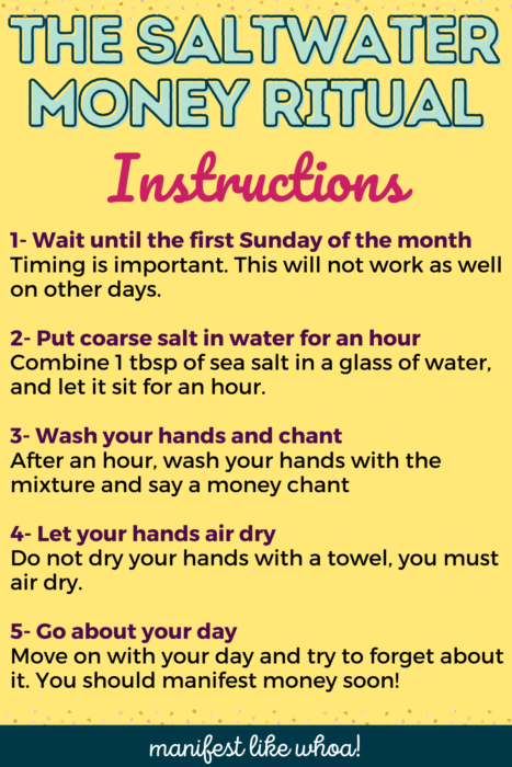 Kuidas teha meresoolavee raha rituaali iga kuu esimesel pühapäeval (jämesoola loits)