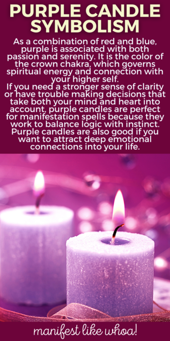 Violetinės žvakės reikšmė ir pasireiškimo simbolika (žvakės magija ir traukos dėsnis)