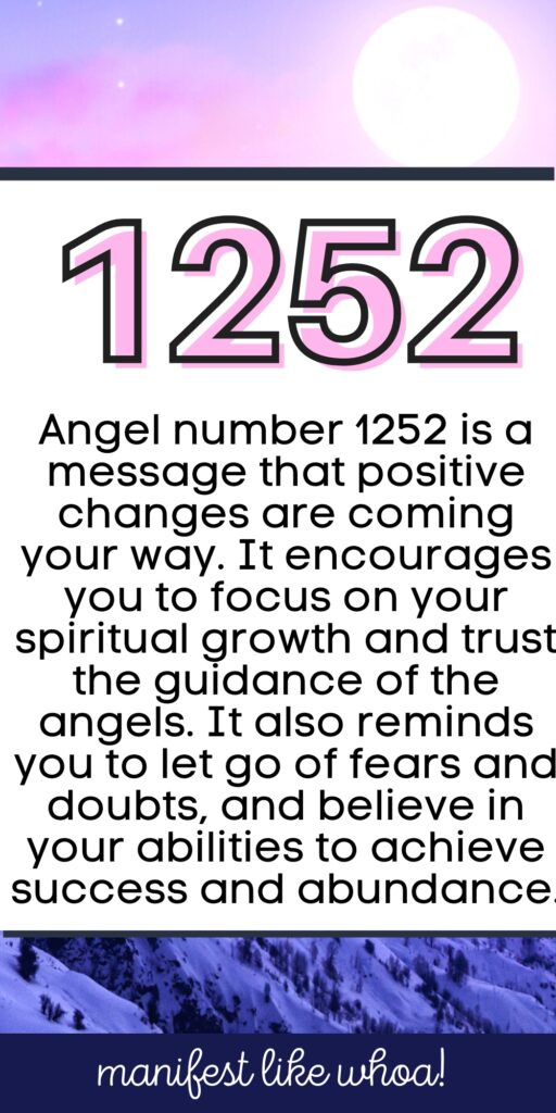 Anđeo broj 1252 Značenje i simbolika