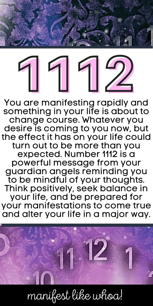 Angel Number 1112 for Manifesting (numerology Angel Numbers & Law of Attraction)