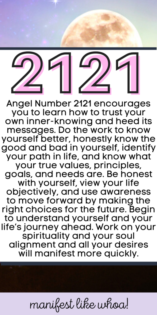 Número de ángel 2121 para manifestar (Numerología Números de ángeles y ley de atracción)