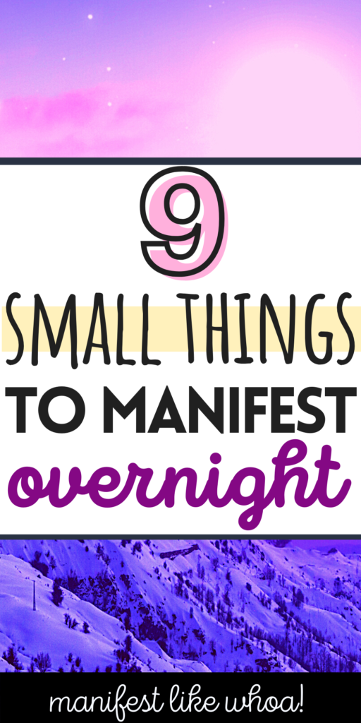9 små ting at manifestere for begyndere (Dream Life Manifestation Law of Attraction)