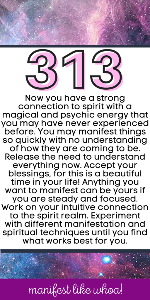 Angel Number 313 for Manifesting (numerology Angel Numbers & Law of Attraction)