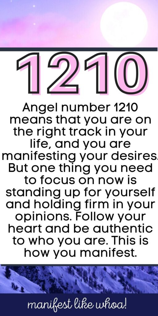 1210 Ангелско число Значение за проявление