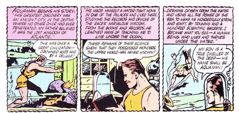 Pojasnil je Aquamanov divji, zaželeno umirjen izvor stripov