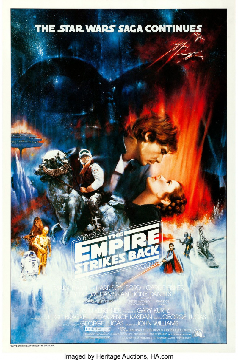 WORLD RECORD-$ 26,400 Empire Strikes Back Roger Kastel Concept Poster credit Heritage Auctions
