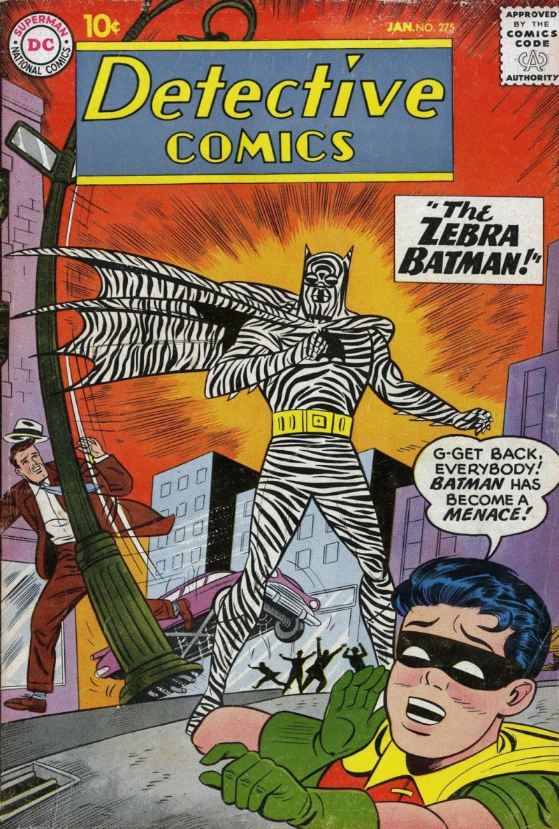 Детективни комикси #275 (Сценарист: Бил Фингър Изпълнители: Шелдън Молдоф, Чарлз Парис)