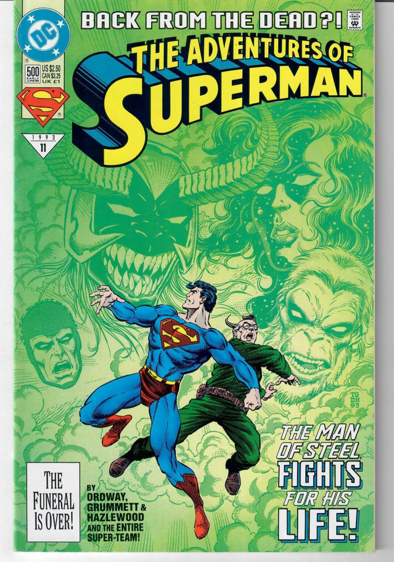 Авантуре Супермена #500 (Уметност Том Грумметт, сценариј Јерри Ордваи)