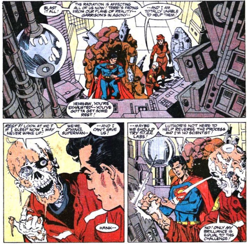 Adventures of Superman # 466 (Arte y diseños de Dan Jurgens, acabados de Dick Giordano)