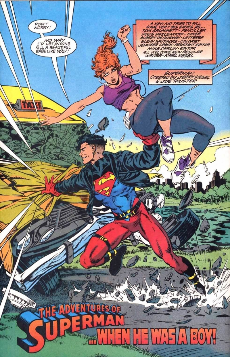 Adventures of Superman #501 (Umenie Toma Grummetta, Napísal Karl Kesel)