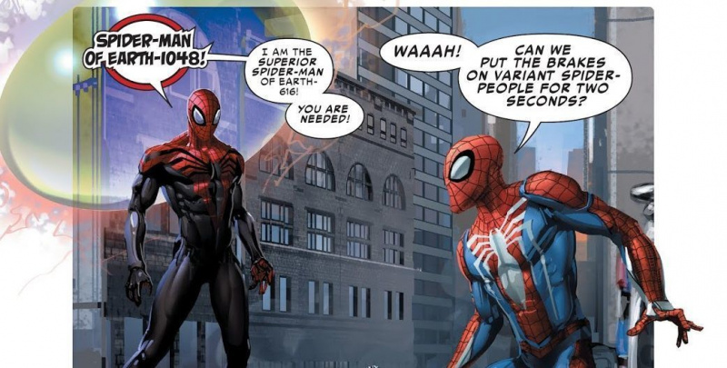 Spider-Geddon #0 (rašytojas Christos Gage, menininkė Clayton Crain)