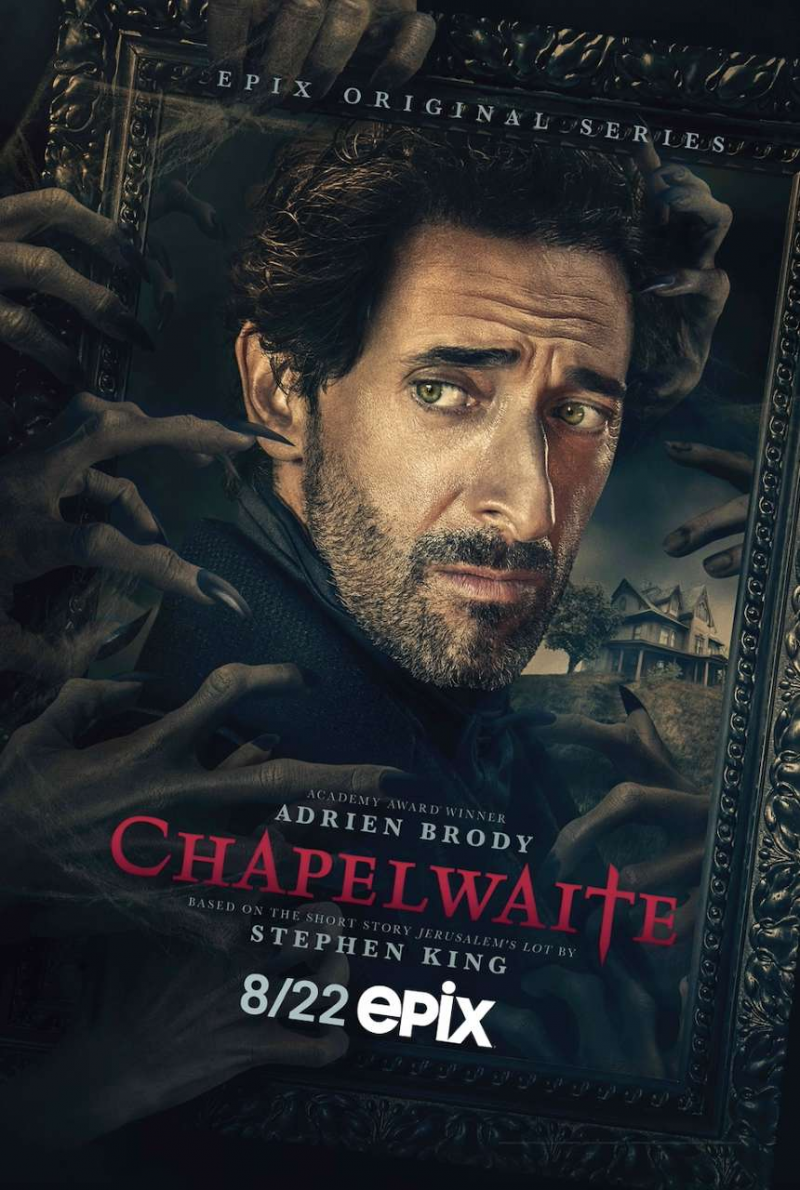 Chapelwaite: Гледайте как червеите се измъкват от носа на Adrien Brody в трейлър с червена лента за вдъхновения от Стивън Кинг сериал