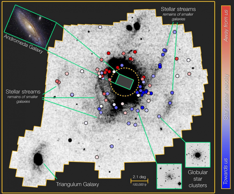 La galaxie d'Andromède a mangé ses petits amis… deux fois