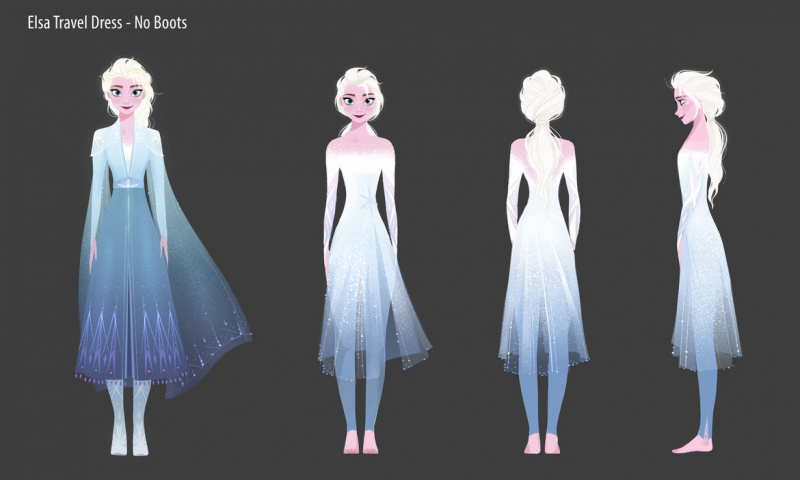 Elza iš „Frozen 2“ savo ledo kostiumu