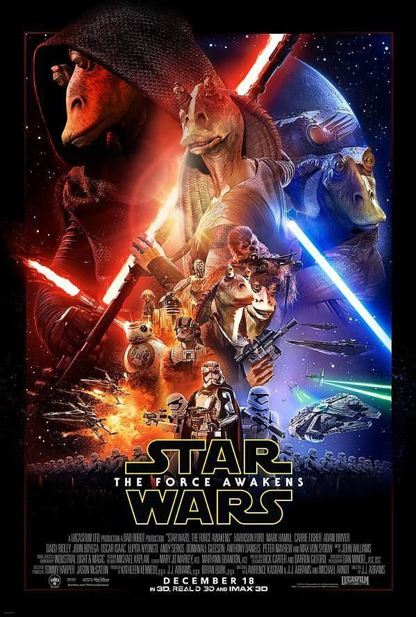 Dagens bilde: Morsom Jar-Jar-utgave av den nye The Force Awakens-plakaten