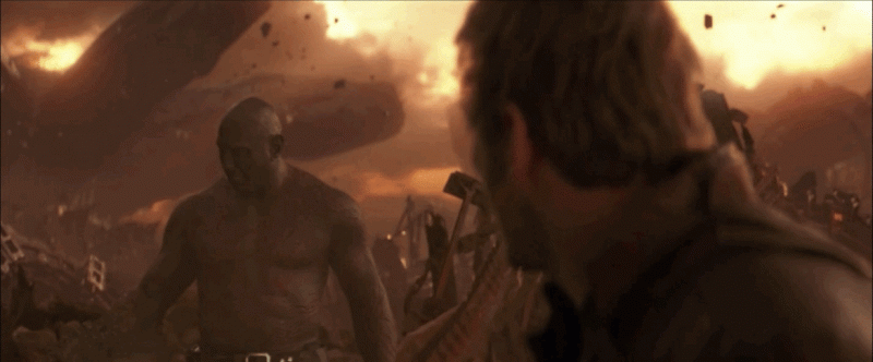 GIF : la mort de Drax, la guerre à l'infini