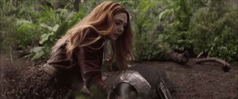 GIF: Wanda Maximoff Tod, Infinity War