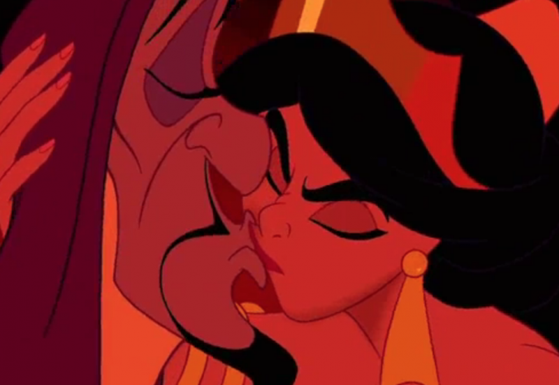Aladdin_Jasmine kysser Jafar