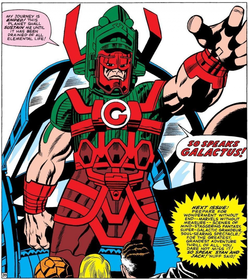 Prima apparizione di Galactus da I Fantastici Quattro #48