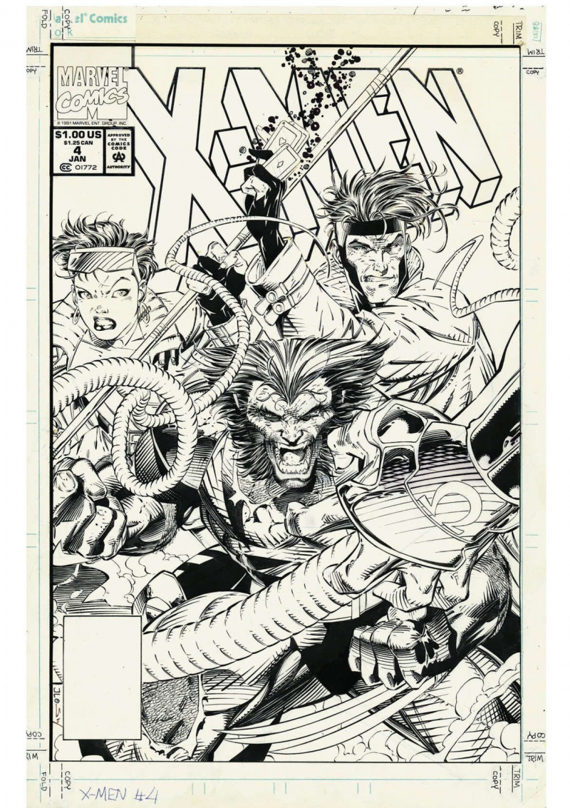 Jim Lees X -Men Artists Edition - Side 144 - X -Men #4 Cover