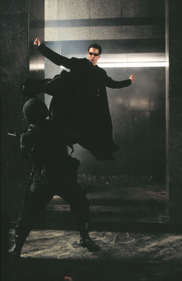 Keanu Reeves in der Matrix