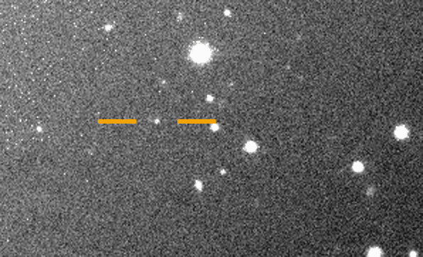 En animation af Magellan-teleskopbilleder, der viser bevægelsen af ​​Valetudo, en måne på 1 km diameter på Jupiter, der blev opdaget i 2016. Kredit: Scott Sheppard