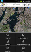 Google Maps lietotne: 1. ekrānuzņēmums