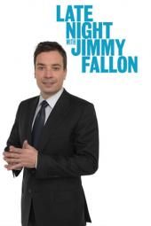 „Tonight Show“ su Jimmy Fallono televizijos plakato atvaizdu