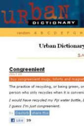 Imagen del cartel del sitio web del diccionario urbano