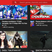 „YouTube Gaming“ ekrano kopija