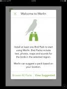 Snimka zaslona aplikacije Merlin Bird ID # 1