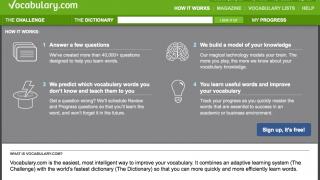 Captura de pantalla de Vocabulary.com